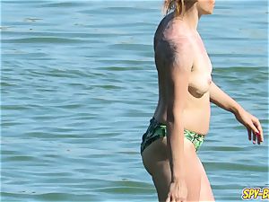 gigantic tits first-timer Beach milfs - voyeur Beach movie